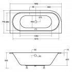 Besco Avita Slim wanna asymetryczna 170x75 cm prawa biała