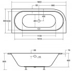 Besco Avita Slim wanna asymetryczna 180x80 cm prawa biała
