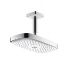 Hansgrohe Raindance Select E deszczownica prostokątna 30x16 cm z ramieniem sufitowym chrom/biały 27384400