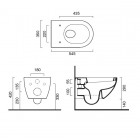 Catalano Sfera miska wisząca 54 cm 1VSF54A00 z deską wolnoopadającą 5SCSTF00 i mocowaniem