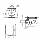 Ideal Standard Tesi miska wisząca bezrantowa T350301