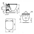 Ideal Standard Tesi miska wisząca Aquablade T007901