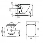 Ideal Standard Tonic miska wisząca Aquablade K316701 z deską wolnoopadającą