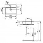 Ideal Standard Strada umywalka 50x42 cm z otworem na baterię K077701