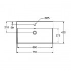 Ideal Standard Strada umywalka 71x42 cm z otworem na baterię K078201