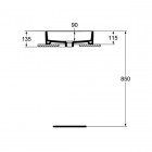 Ideal Standard Strada umywalka 50x42 cm bez otworu na baterię K077601