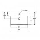 Ideal Standard Strada umywalka nablatowa 60x42 cm z otworem na baterię K078101