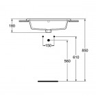 Ideal Standard Strada umywalka wpuszczana w blat 59,5x43,5 bez otworu K078001