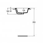 Ideal Standard Strada umywalka wpuszczana w blat 59,5x43,5 bez otworu K078001