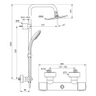 Ideal Standard Ideal Duo zestaw prysznicowy z baterią natryskową A5686AA
