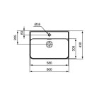 Ideal Standard Strada II umywalka 60x43 cm z otworem na baterię T300001
