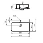 Ideal Standard Strada II umywalka 60x40 cm z otworem na baterię T299801