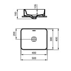 Ideal Standard Strada II umywalka 50x40 cm z otworem na baterię T296501
