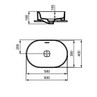 Ideal Standard Strada II umywalka nablatowa owalna 60x40 cm T360401