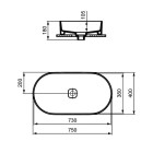 Ideal Standard Strada II umywalka nablatowa owalna 75x40 cm T298001