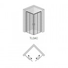 Sanswiss Top Line S kabina prysznicowa kwadratowa 80 cm czarny mat TLSAC0800607