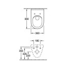 Villeroy&Boch O.Novo Combi Pack miska wisząca bezrantowa z deską 5660HR01