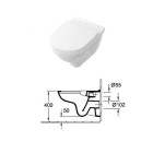 Villeroy&Boch O.Novo Combi Pack miska wisząca bezrantowa z deską 5660HR01