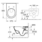 Villeroy&Boch Subway 2.0 miska wisząca bezrantowa z deską 5614R001