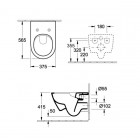 Villeroy&Boch Subway 2.0 Combi Pack miska wisząca bezrantowa z deską slim 5614R201