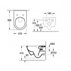 Villeroy&Boch Subway 2.0 miska wisząca z powłoką bezrantowa z deską 5614R2R1