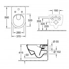 Villeroy&Boch Subway 2.0 miska wisząca bezrantowa ViFresh 5614A101 z deską 9M78S101