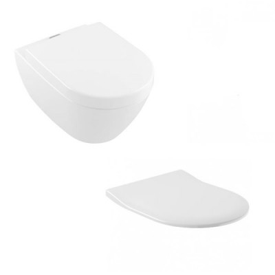 Villeroy&Boch Subway 2.0 miska wisząca bezrantowa ViFresh 5614A101 z deską 9M78S101