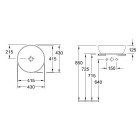 Villeroy&Boch Artis umywalka nablatowa średnica 43 cm 41794301