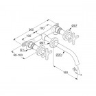 Kludi Nova Fonte Classic bateria umywalkowa podtynkowa 201440520