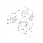 Kludi Nova Fonte Classic bateria wannowa 205400520