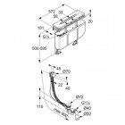 Kludi blok montażowy do baterii 3-otworowej 788020500