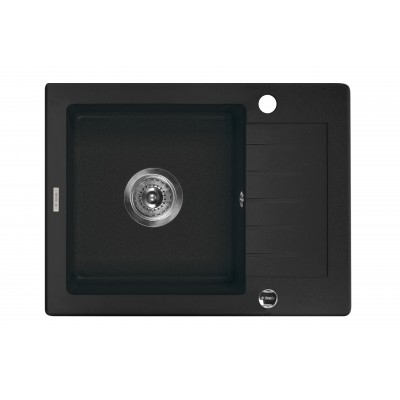 Deante Zorba Zlewozmywak 1-komorowy z krótkim ociekaczem - grafitowy