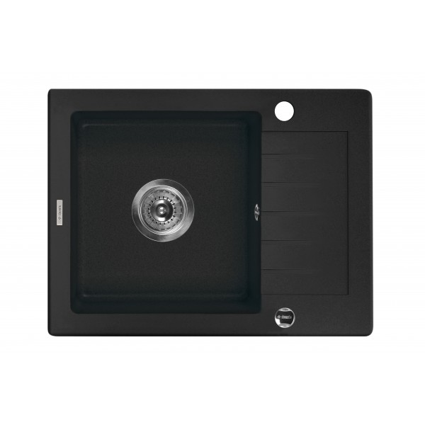 Deante Zorba Zlewozmywak 1-komorowy z krótkim ociekaczem - grafitowy