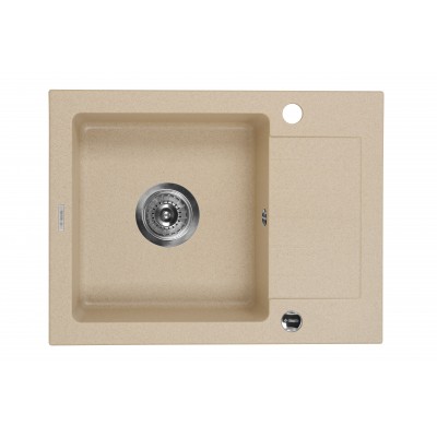 Deante Zorba Zlewozmywak 1-komorowy z krótkim ociekaczem - piaskowy
