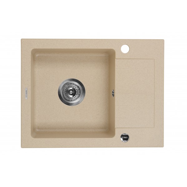 Deante Zorba Zlewozmywak 1-komorowy z krótkim ociekaczem - piaskowy