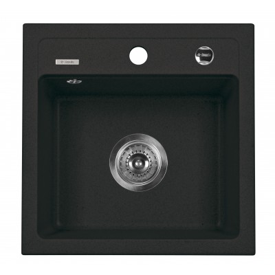 Deante Zorba Zlewozmywak 1-komorowy bez ociekacza - grafitowy
