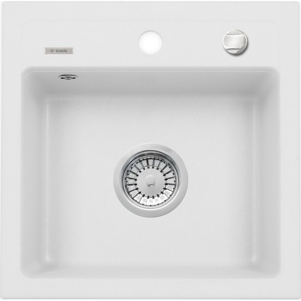 Deante Zorba Zlewozmywak 1-komorowy bez ociekacza - alabaster