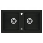 Deante Zorba Zlewozmywak 2-komorowy bez ociekacza - grafitowy