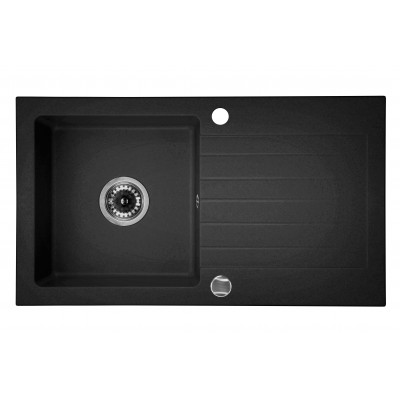 Deante Zorba Zlewozmywak 1-komorowy z ociekaczem - grafitowy