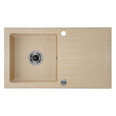 Deante Zorba Zlewozmywak 1-komorowy z ociekaczem - piaskowy