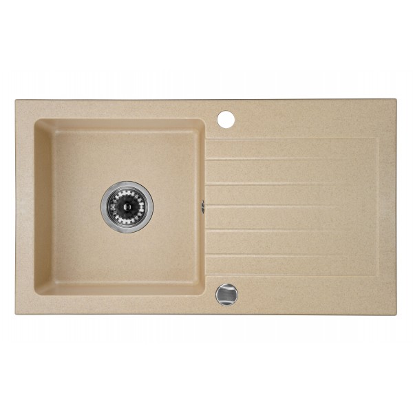 Deante Zorba Zlewozmywak 1-komorowy z ociekaczem - piaskowy