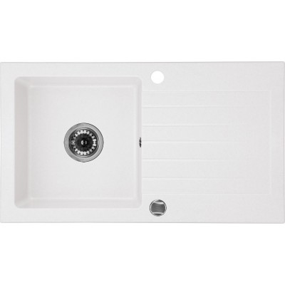 Deante Zorba Zlewozmywak 1-komorowy z ociekaczem - alabaster