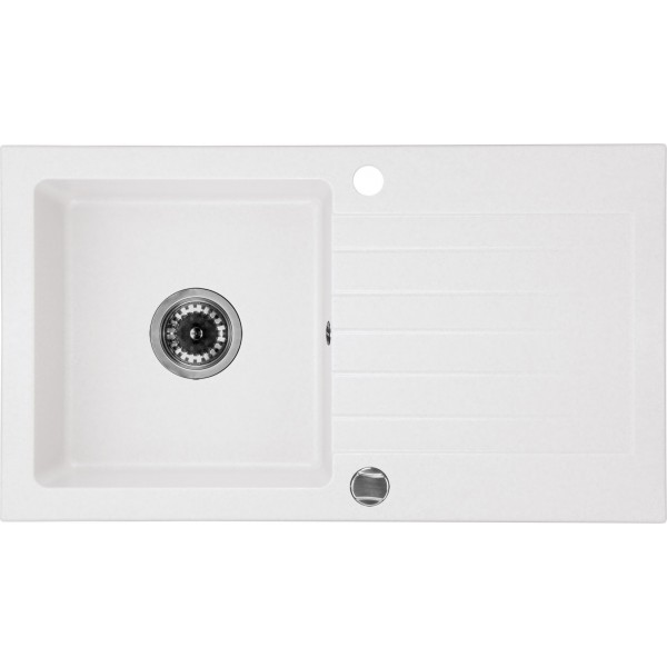 Deante Zorba Zlewozmywak 1-komorowy z ociekaczem - alabaster