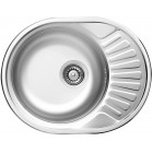 Deante Twist Zlewozmywak 1-komorowy okrągły z krótkim ociekaczem - satyna