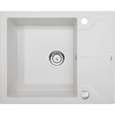 Deante Andante Zlewozmywak 1-komorowy z krótkim ociekaczem - alabaster