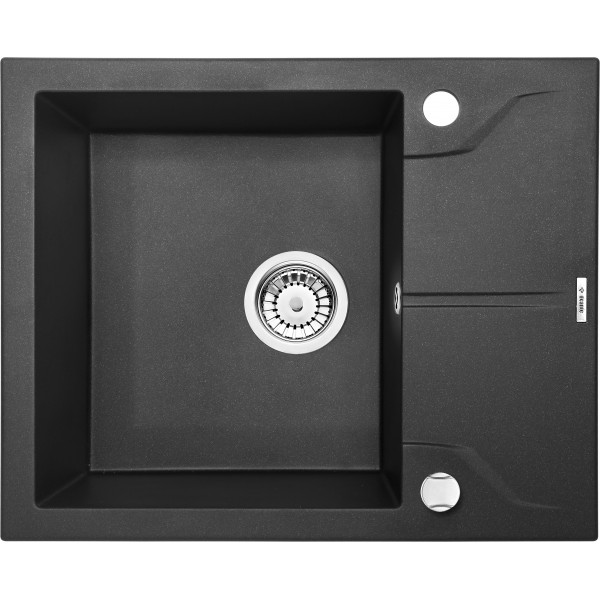 Deante Andante Zlewozmywak 1-komorowy z krótkim ociekaczem - grafitowy metalik