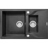 Deante Andante Zlewozmywak 1,5-komorowy z krótkim ociekaczem - grafitowy