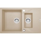 Deante Andante Zlewozmywak 1,5-komorowy z krótkim ociekaczem - piaskowy