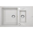 Deante Andante Zlewozmywak 1,5-komorowy z krótkim ociekaczem - alabaster