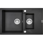 Deante Andante Zlewozmywak 1,5-komorowy z krótkim ociekaczem - grafitowy metalik
